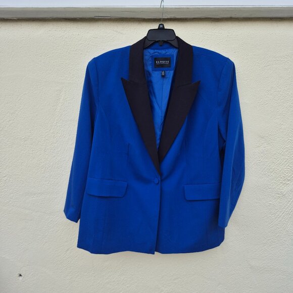 NWT Eloquii Cobalt Blue Tuxedo Blazer Size 22 - Picture 14 of 14